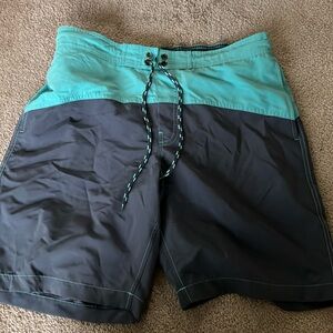 Sonoma Men’s Medium Teal Gray Swimsuit